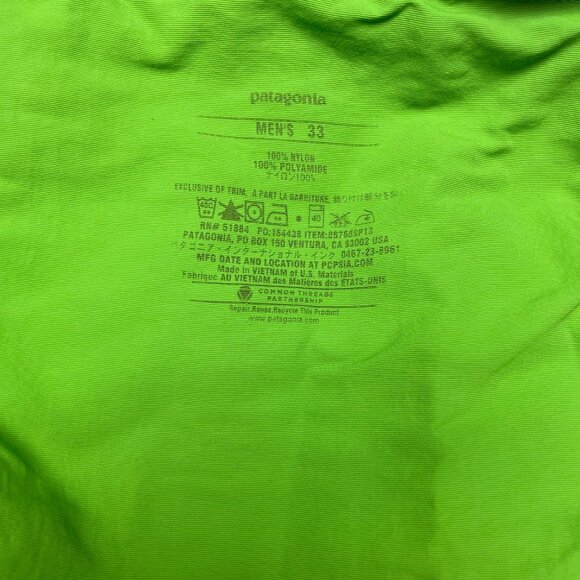 Patagonia Green and Blue Men Swim Board Shorts - Picture 2 of 8